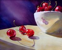 Still Life - Life Is Just A Bowl Of Cherries - Watercolor